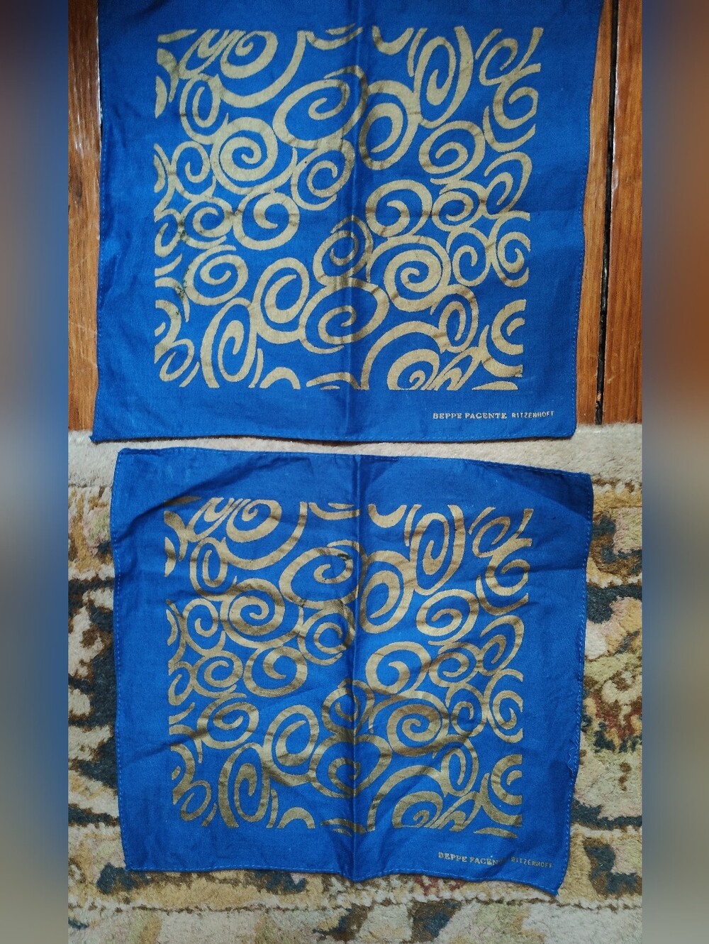 Rare Ritzenhoff Beppe Facente Cocktail Fabric Napkins 2